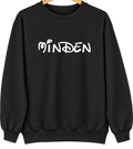 Minden, Louisiana Hometown Crewneck — Black