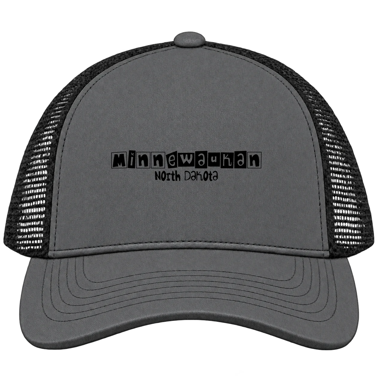 Minnewaukan, North Dakota Hometown Trucker Cap