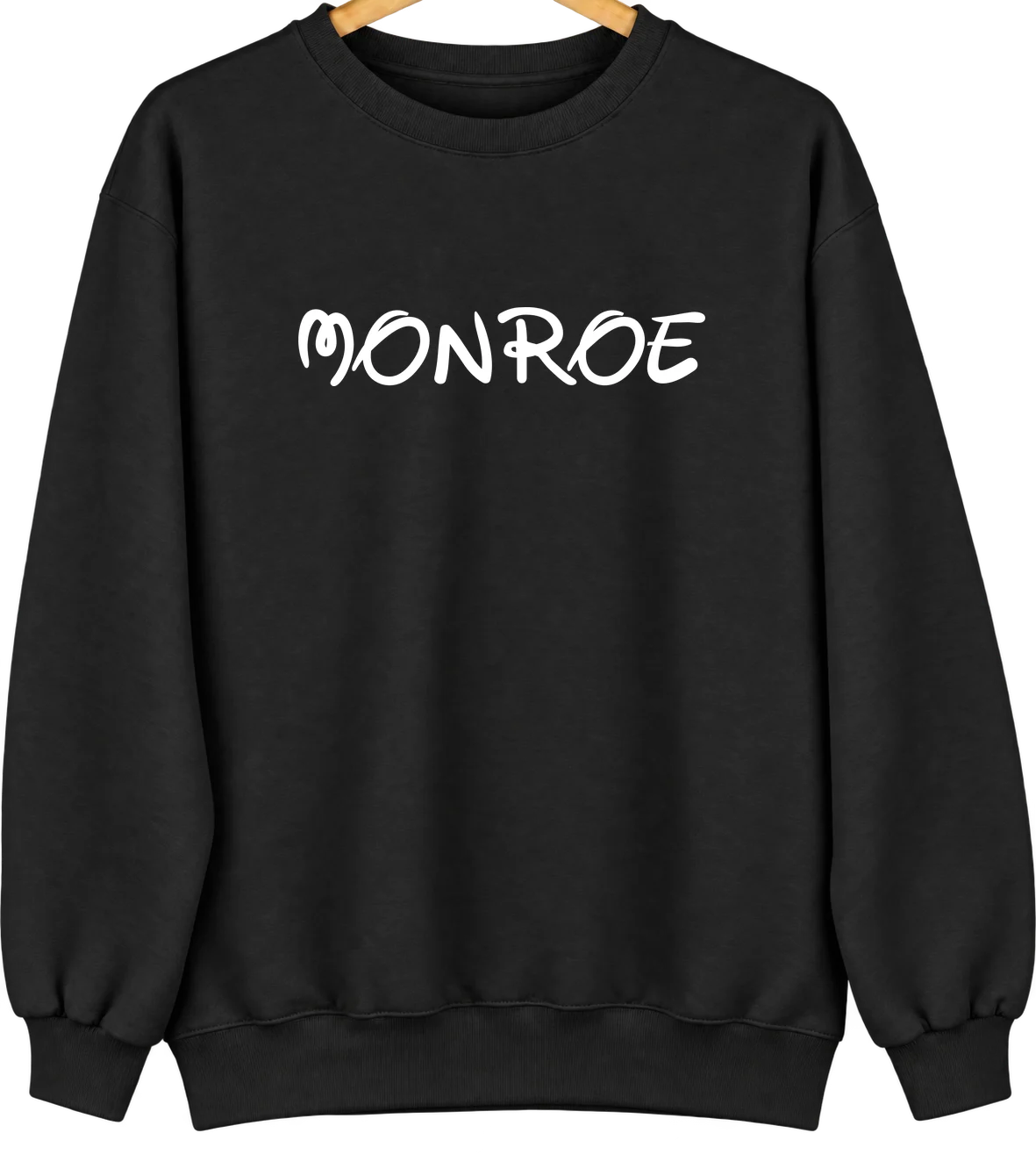 Monroe, South Dakota Hometown Crewneck — Black
