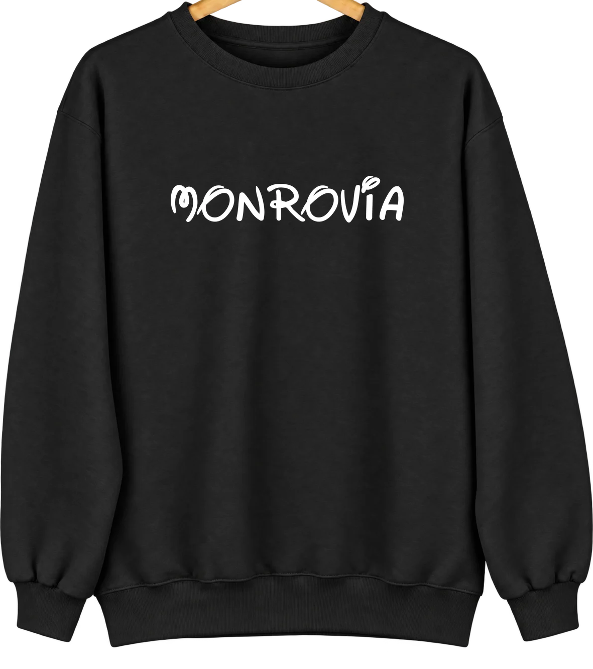 Monrovia, Maryland Hometown Crewneck — Black