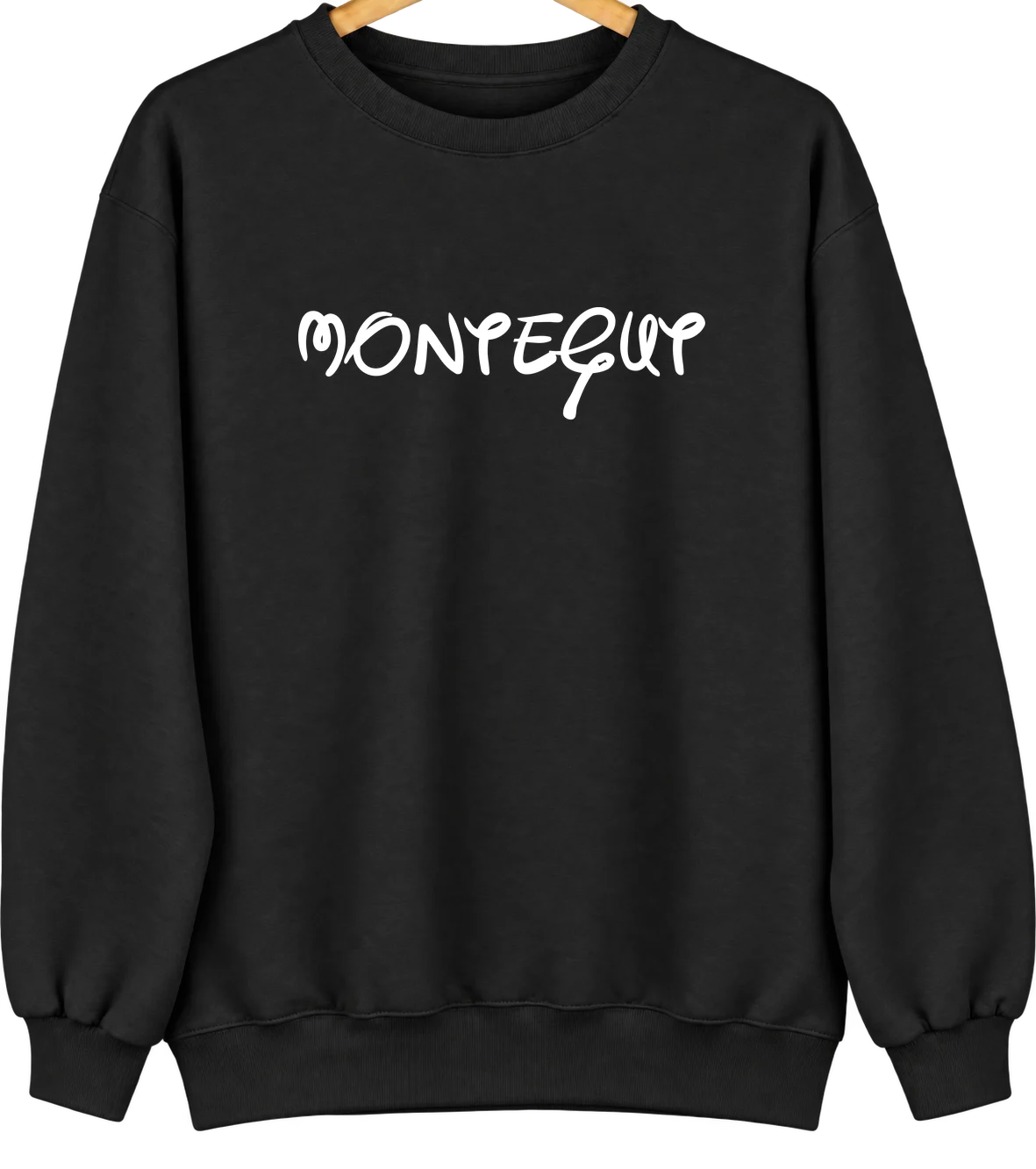 Montegut, Louisiana Hometown Crewneck — Black