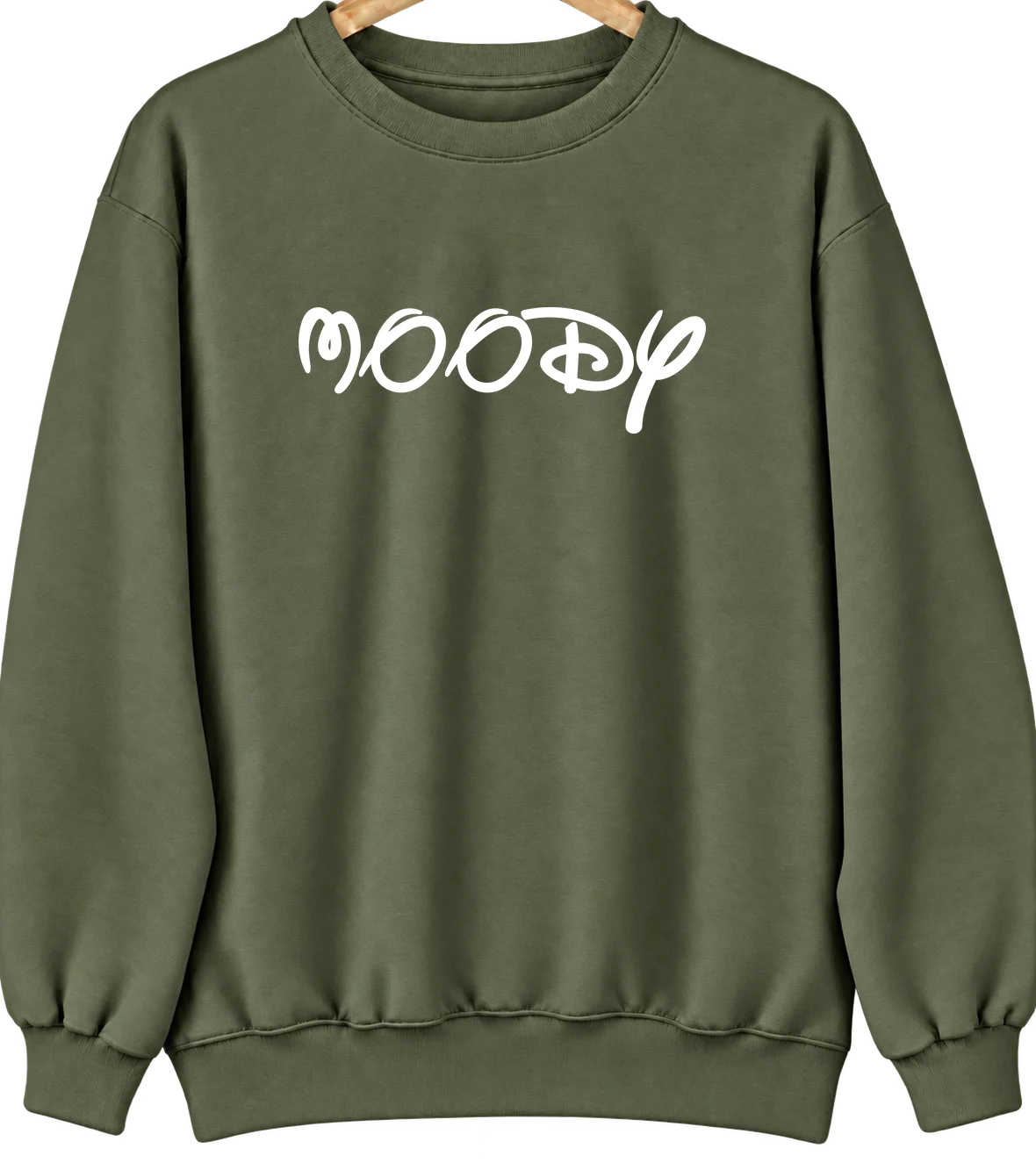 Moody, Texas Hometown Crewneck — Military Green
