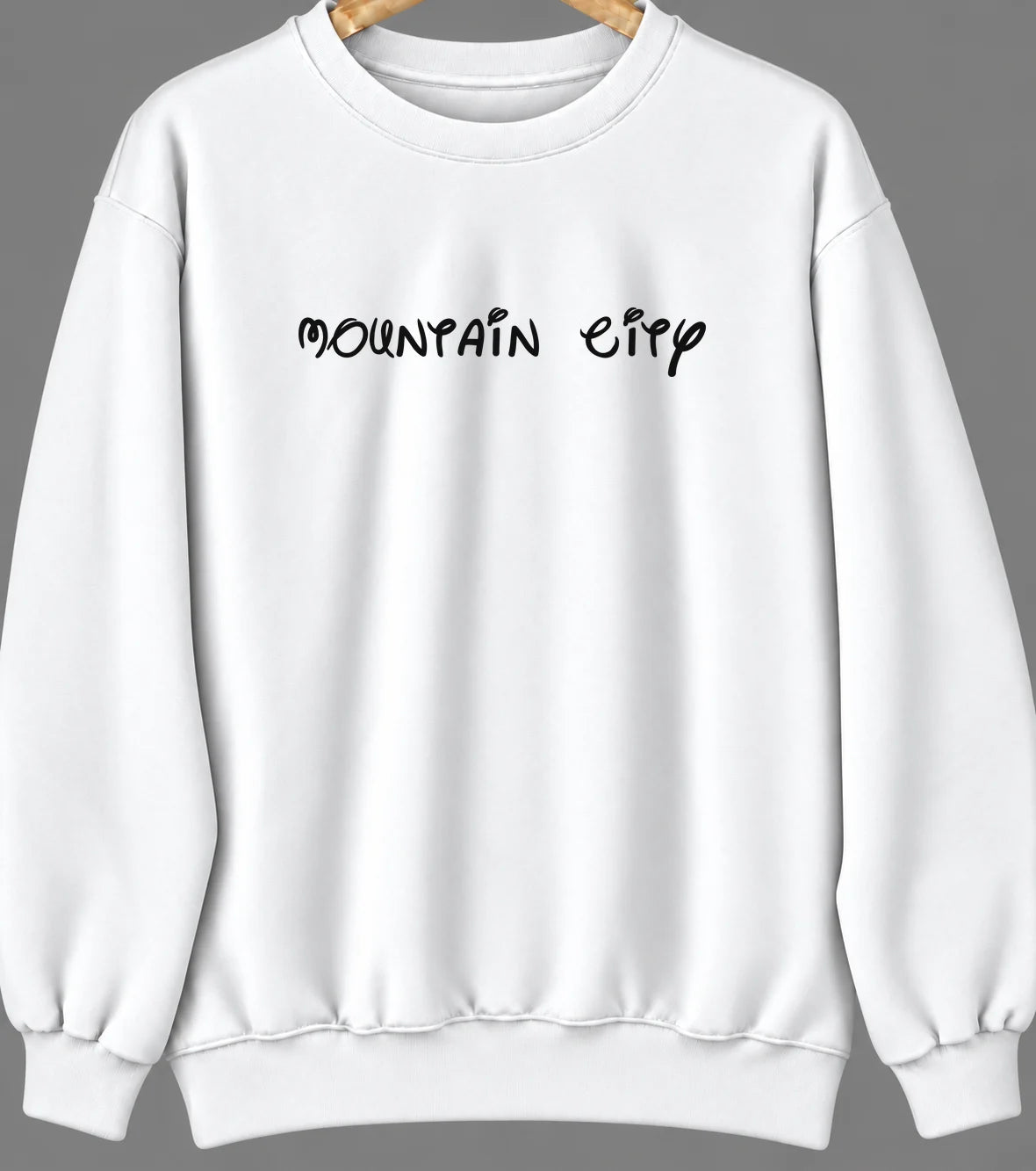 Mountain City, Georgia Hometown Crewneck — White