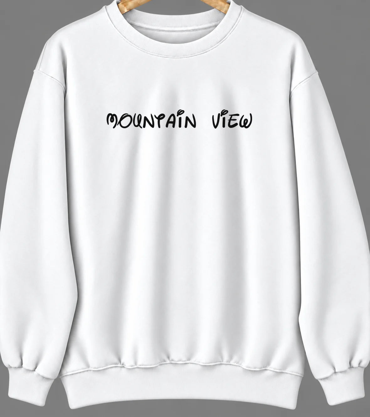 Mountain View, Oklahoma Hometown Crewneck — White