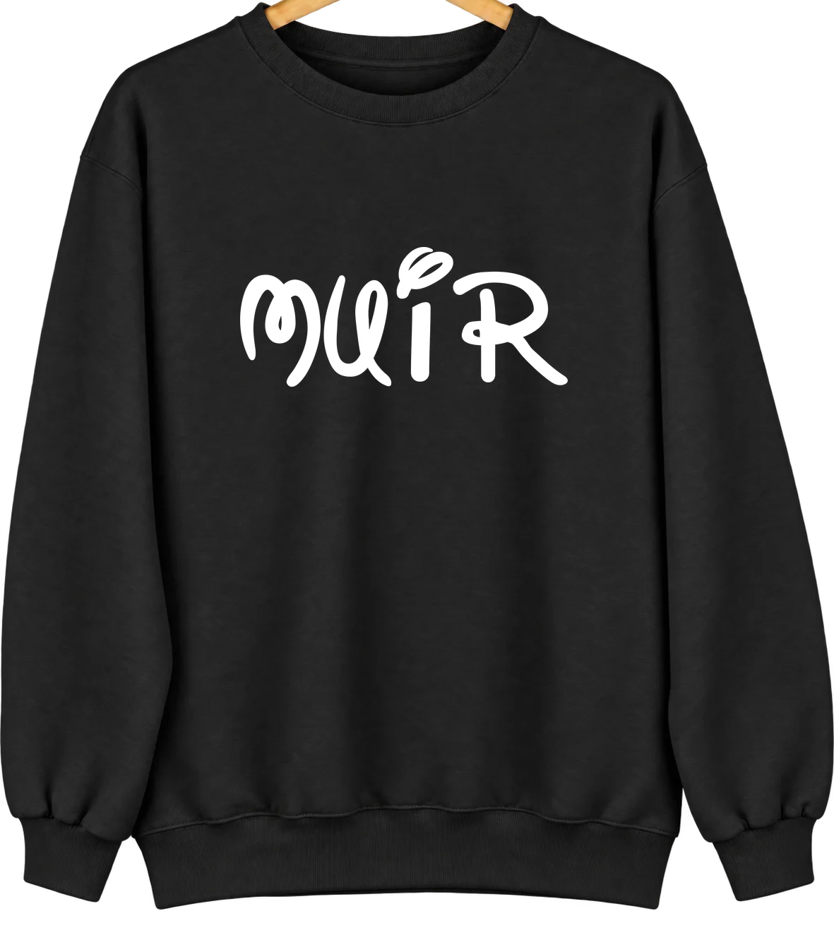 Muir, Michigan Hometown Crewneck — Black