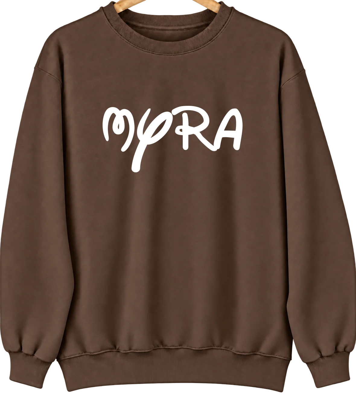 Myra, Texas Hometown Crewneck — Brown
