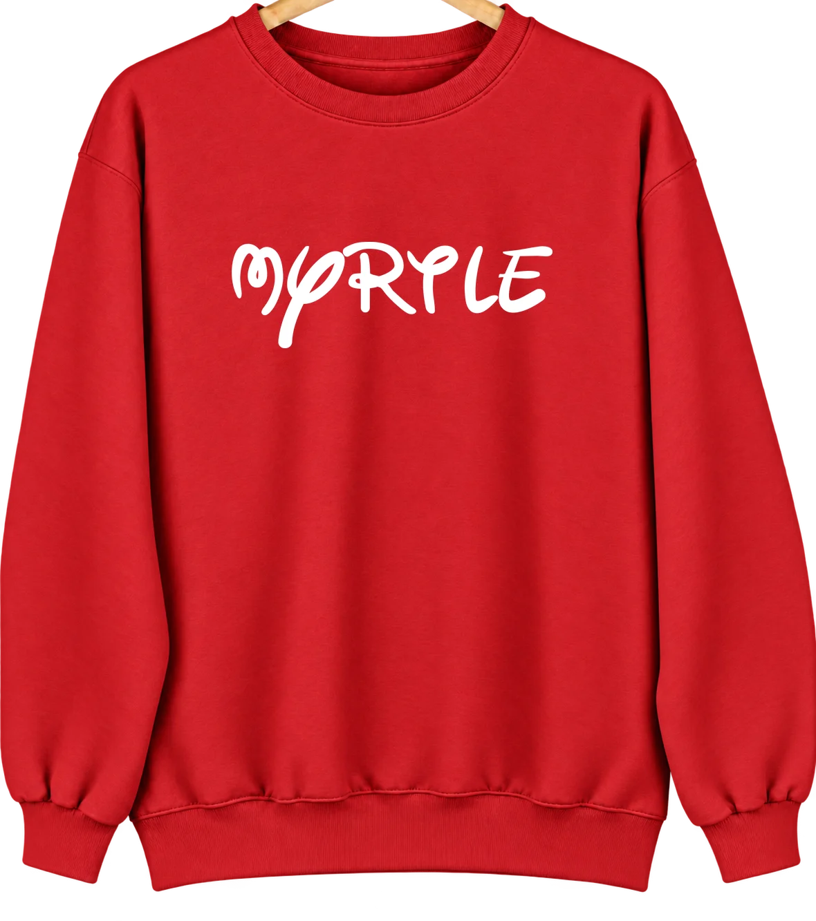 Myrtle, Mississippi Hometown Crewneck — Red