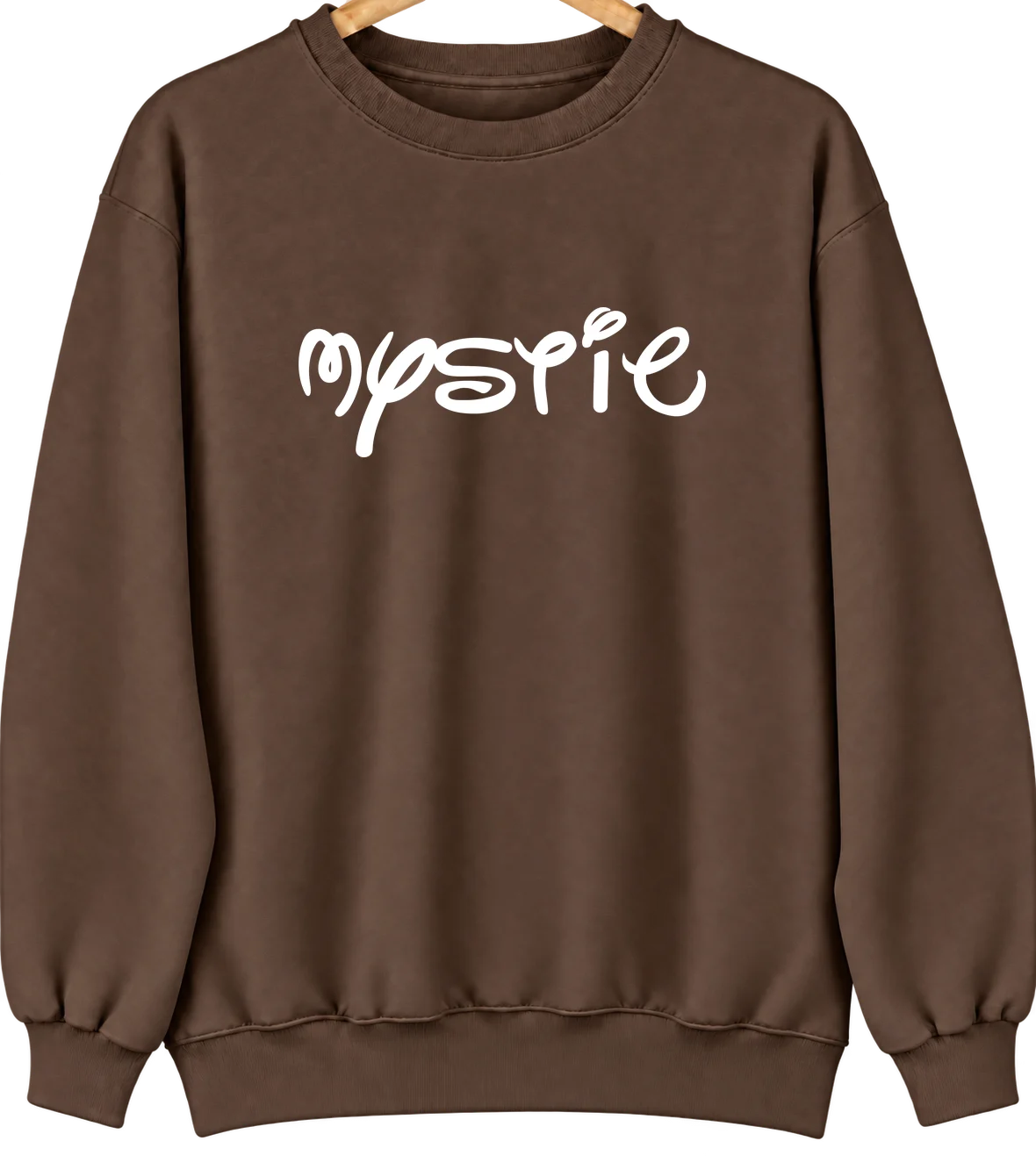 Mystic, Connecticut Hometown Crewneck — Brown