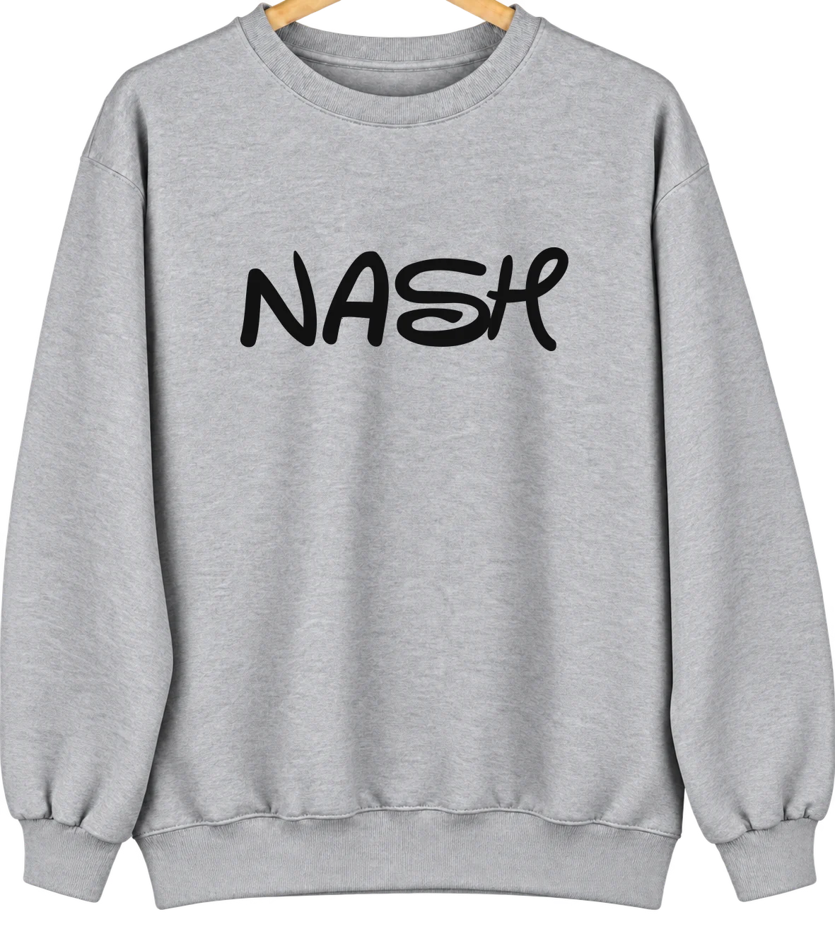 Nash, North Dakota Hometown Crewneck — Sport Grey