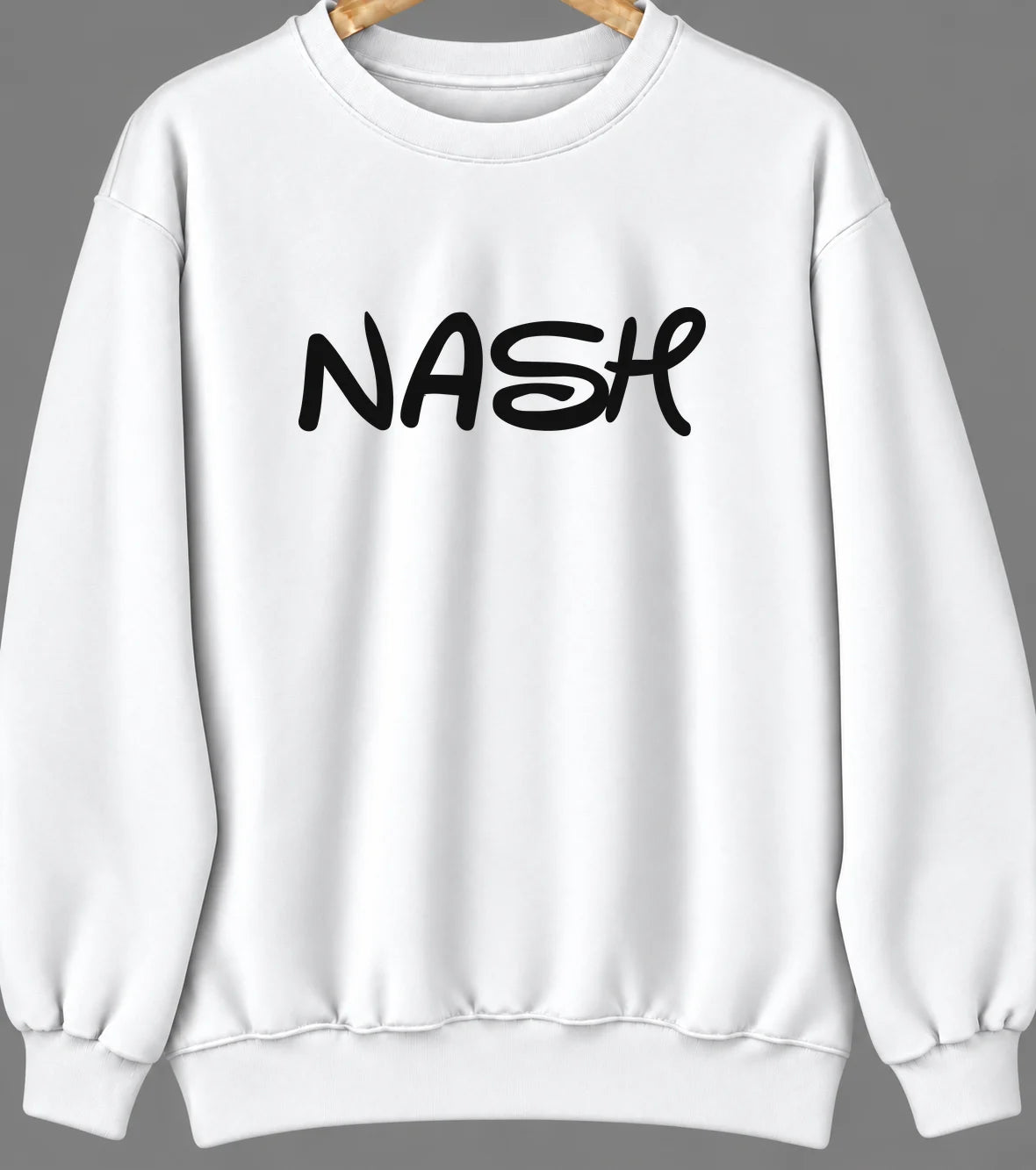 Nash, Texas Hometown Crewneck — White