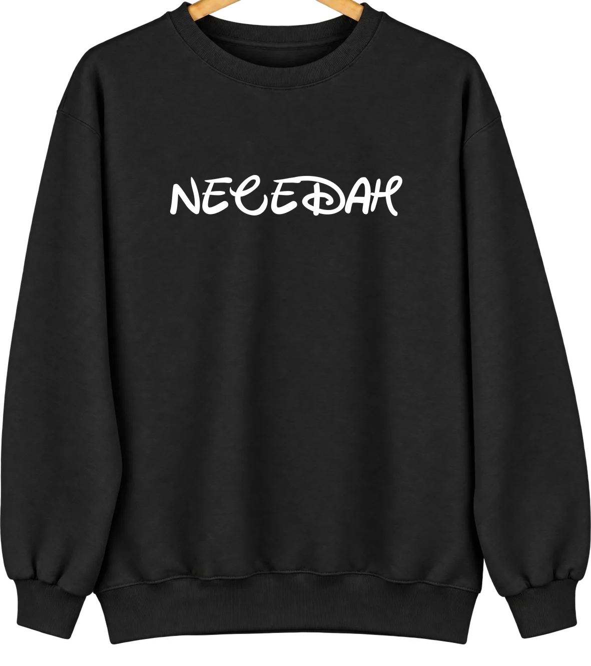 Necedah, Wisconsin Hometown Crewneck — Black