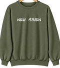 New Haven, Michigan Hometown Crewneck — Military Green