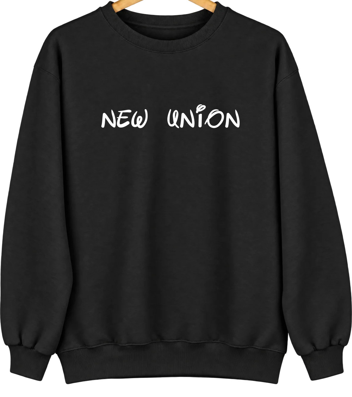 New Union, Alabama Hometown Crewneck — Black