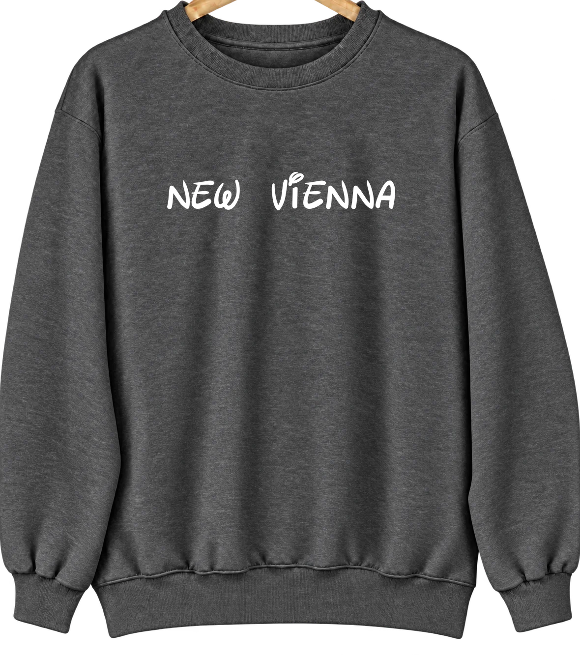 New Vienna, Ohio Hometown Crewneck — Dark Heather