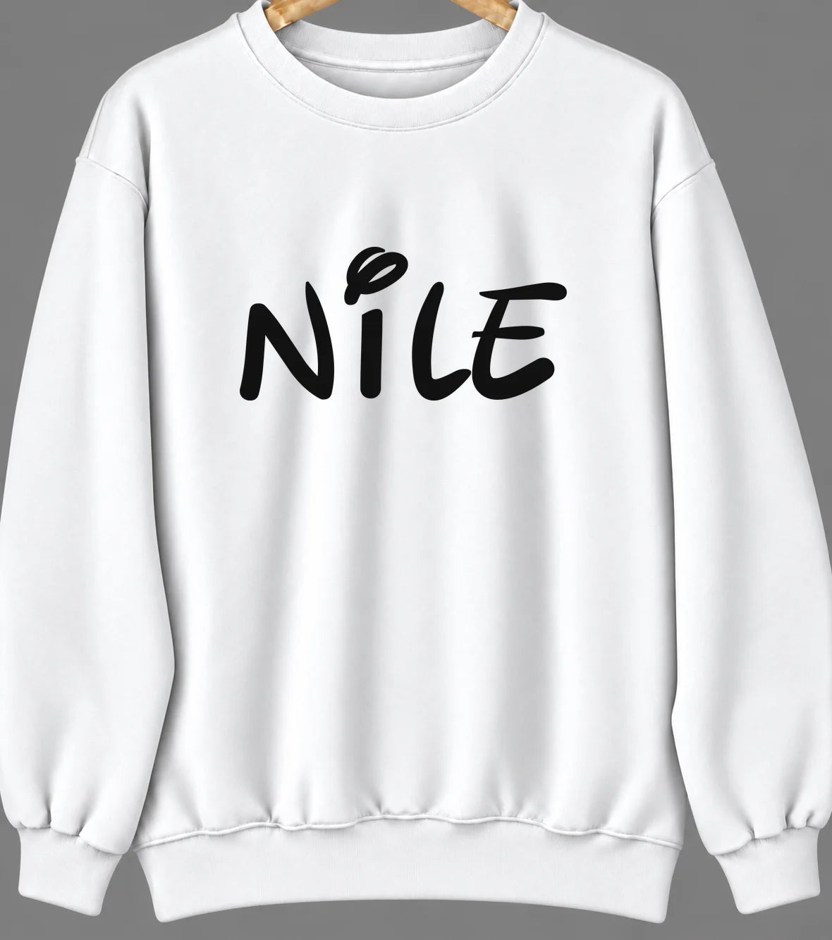 Nile, Washington Hometown Crewneck — White