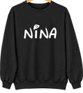 Nina, Texas Hometown Crewneck — Black