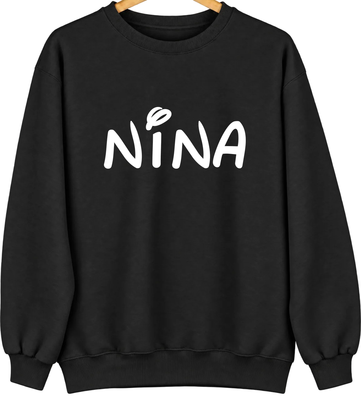 Nina, Texas Hometown Crewneck — Black