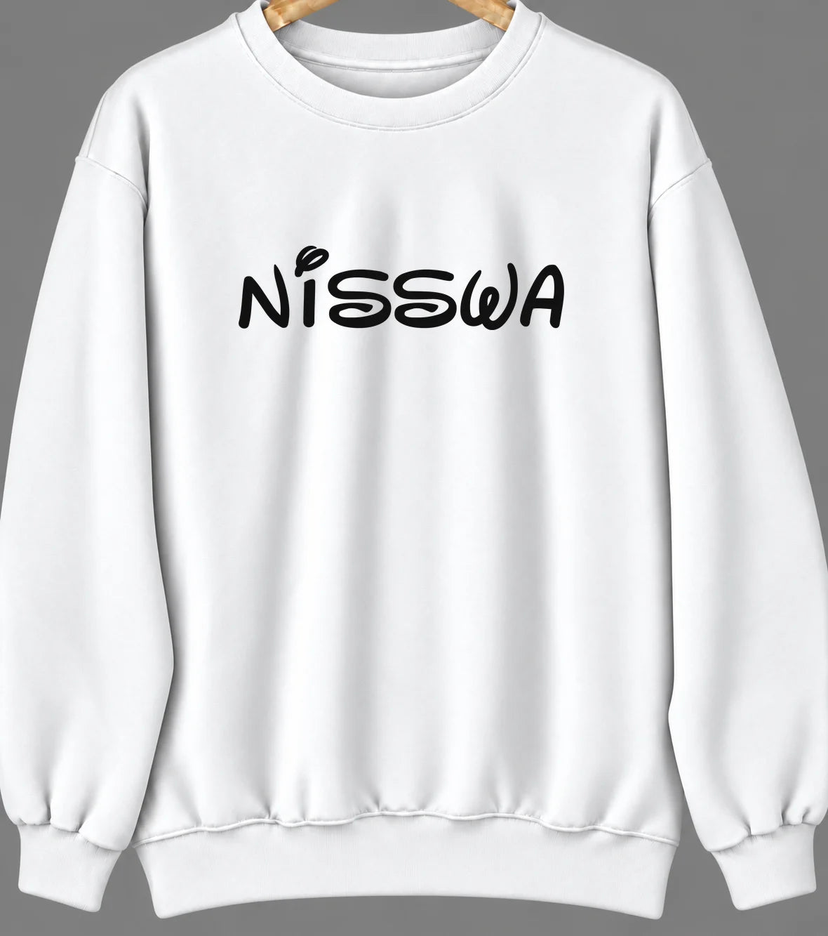 Nisswa, Minnesota Hometown Crewneck — White