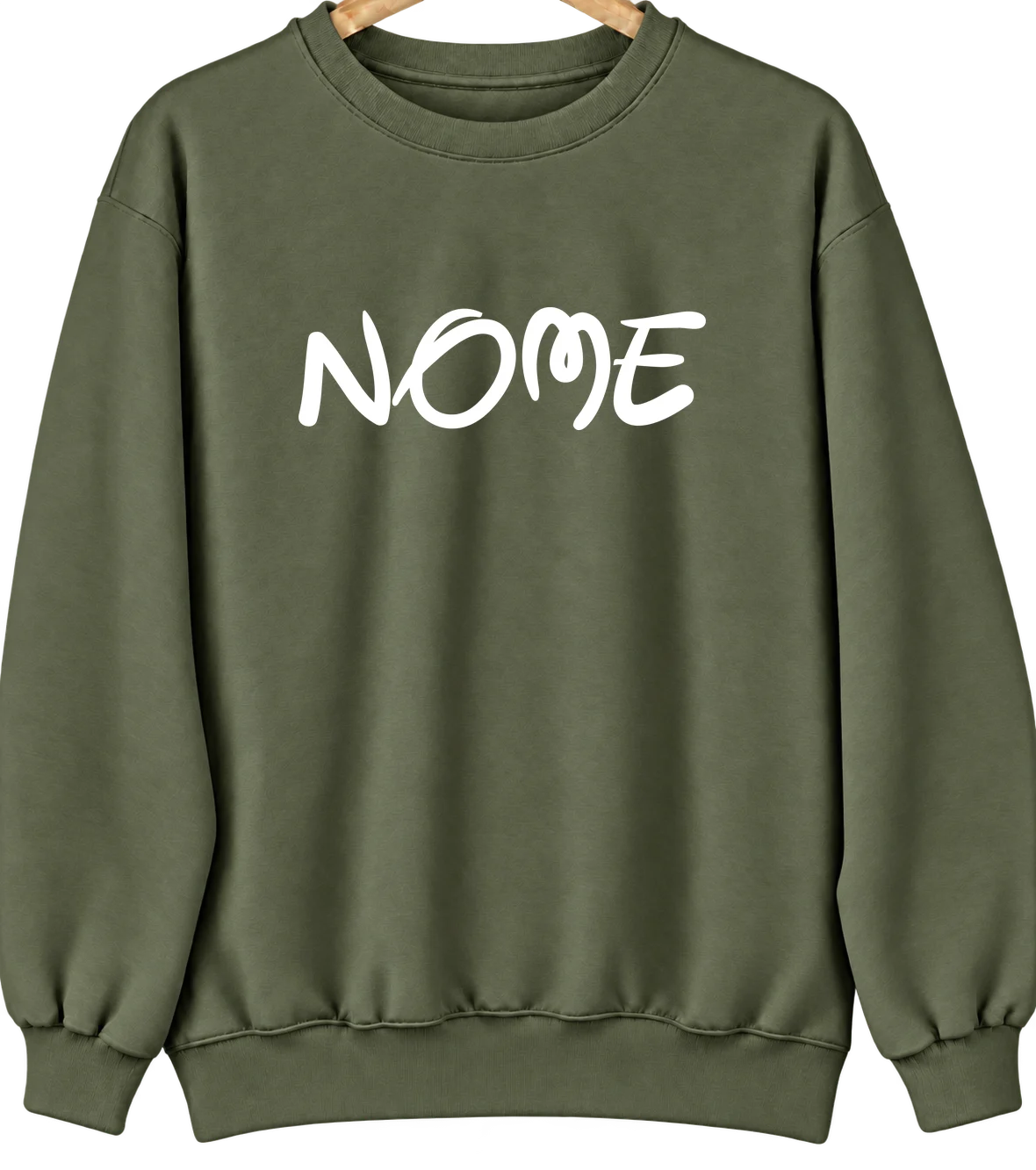 Nome, Texas Hometown Crewneck — Military Green