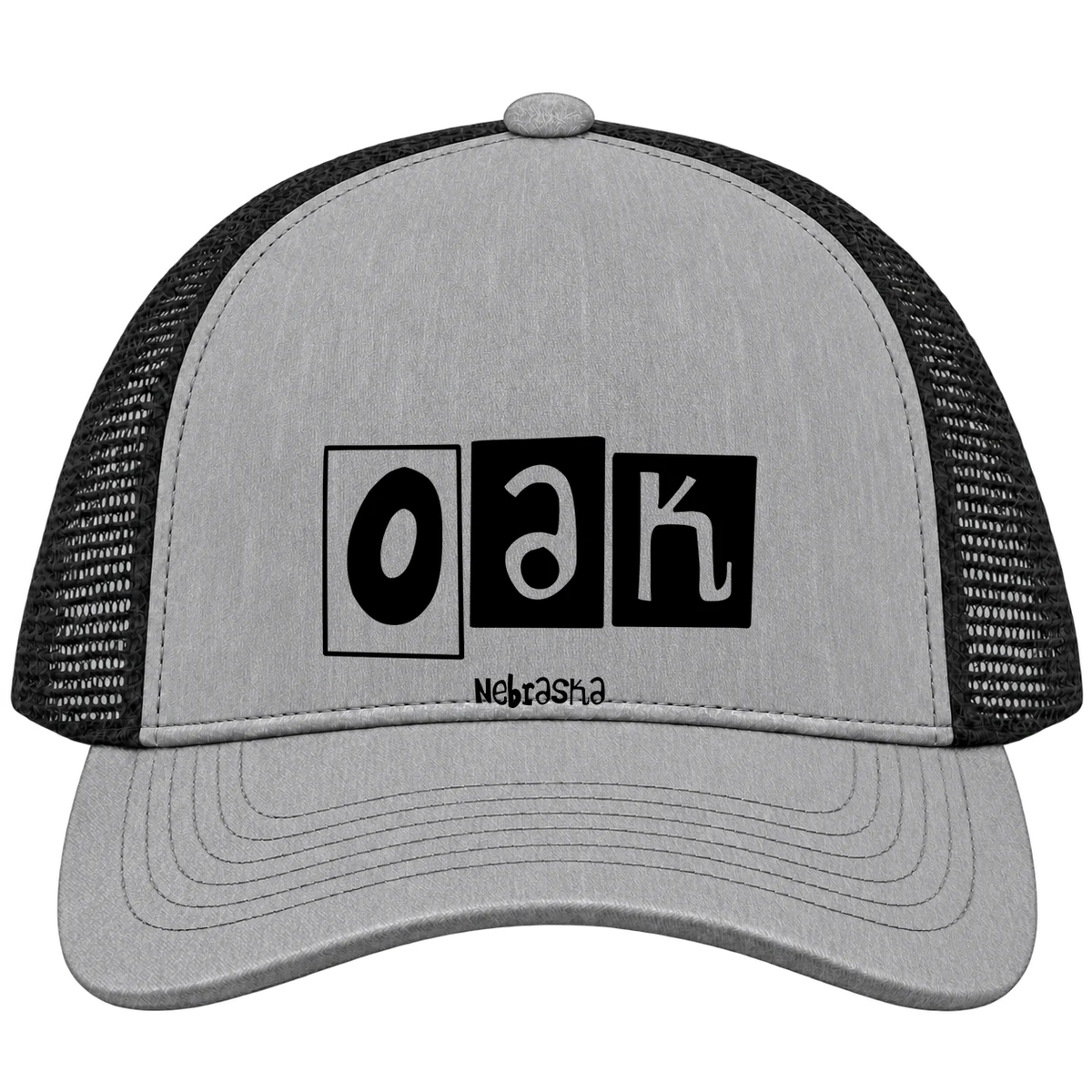 Oak, Nebraska Hometown Trucker Cap