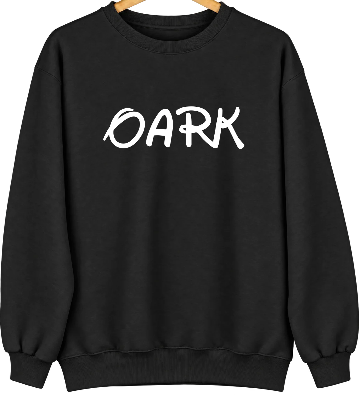 Oark, Arkansas Hometown Crewneck — Black