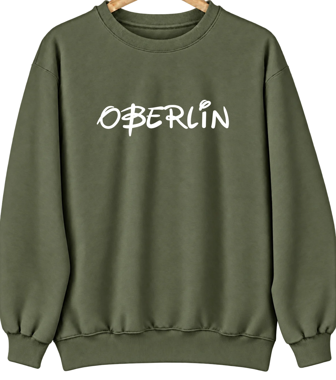 Oberlin, Kansas Hometown Crewneck — Military Green