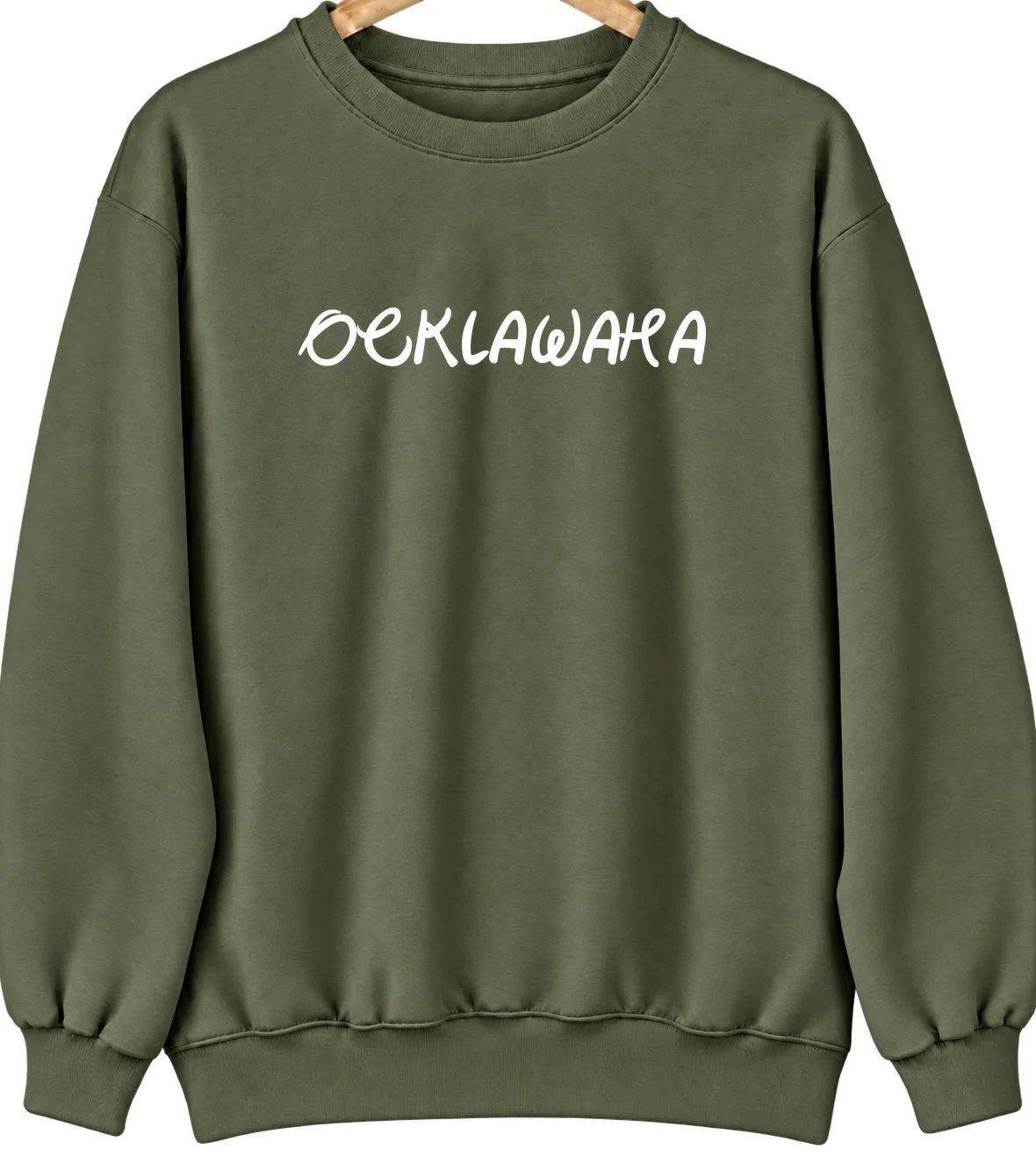 Ocklawaha, Florida Hometown Crewneck — Military Green