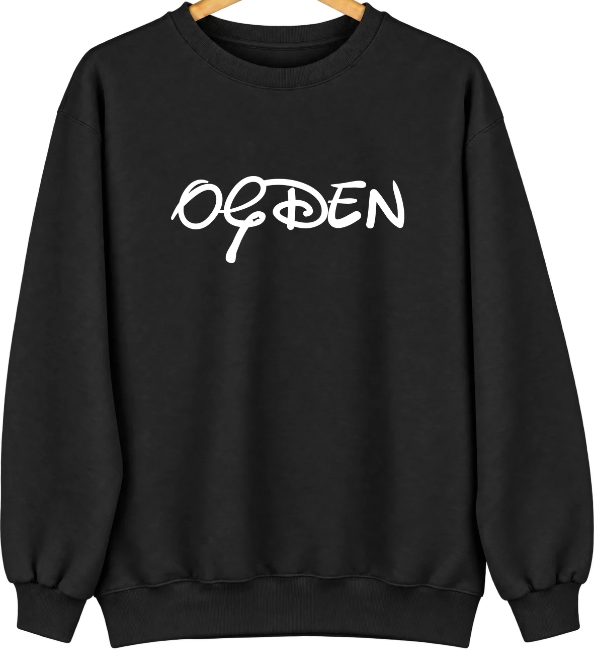 Ogden, Illinois Hometown Crewneck — Black