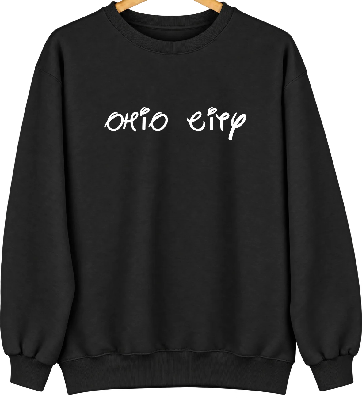 Ohio City, Ohio Hometown Crewneck — Black