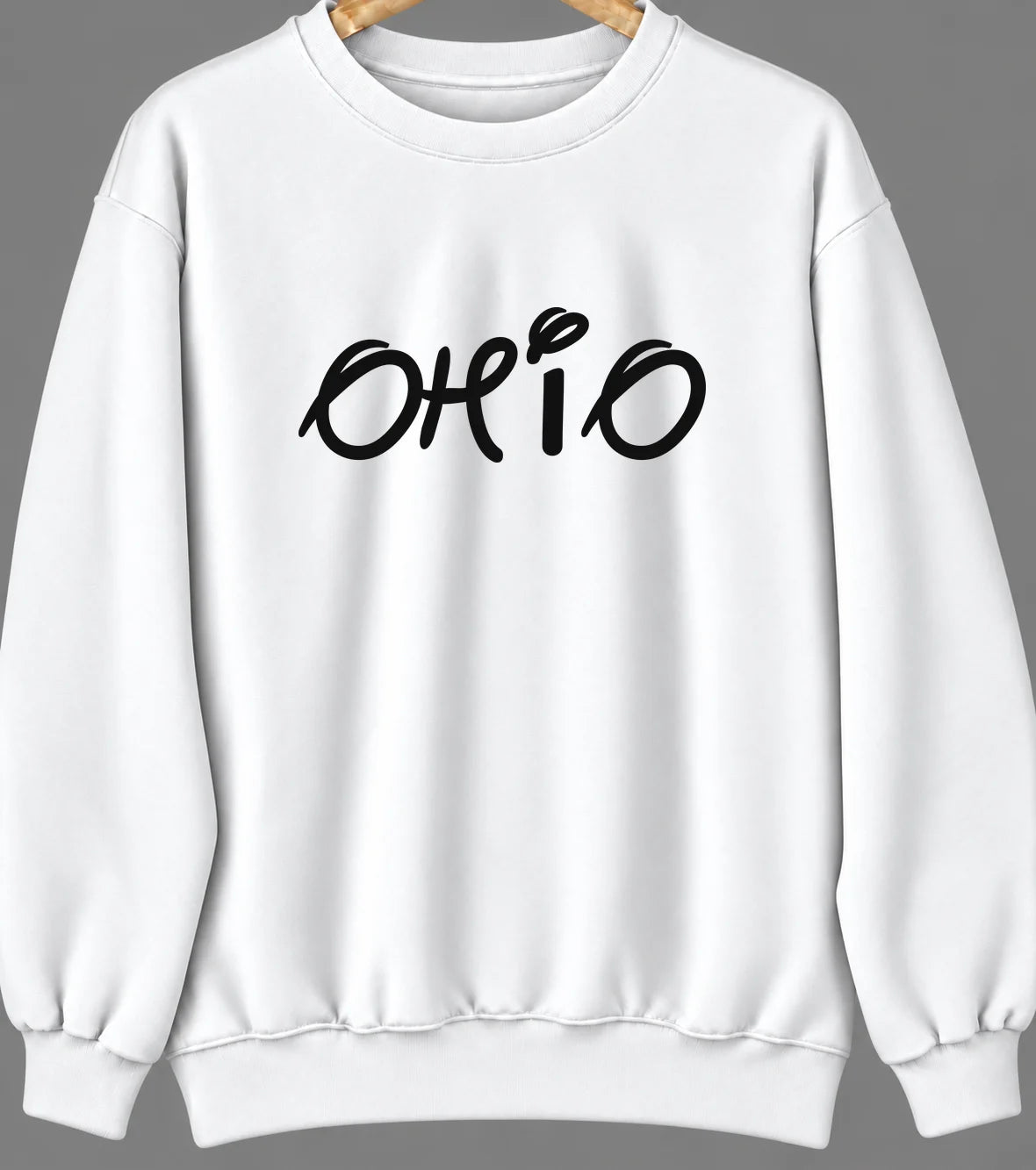 Ohio, Illinois Hometown Crewneck — White