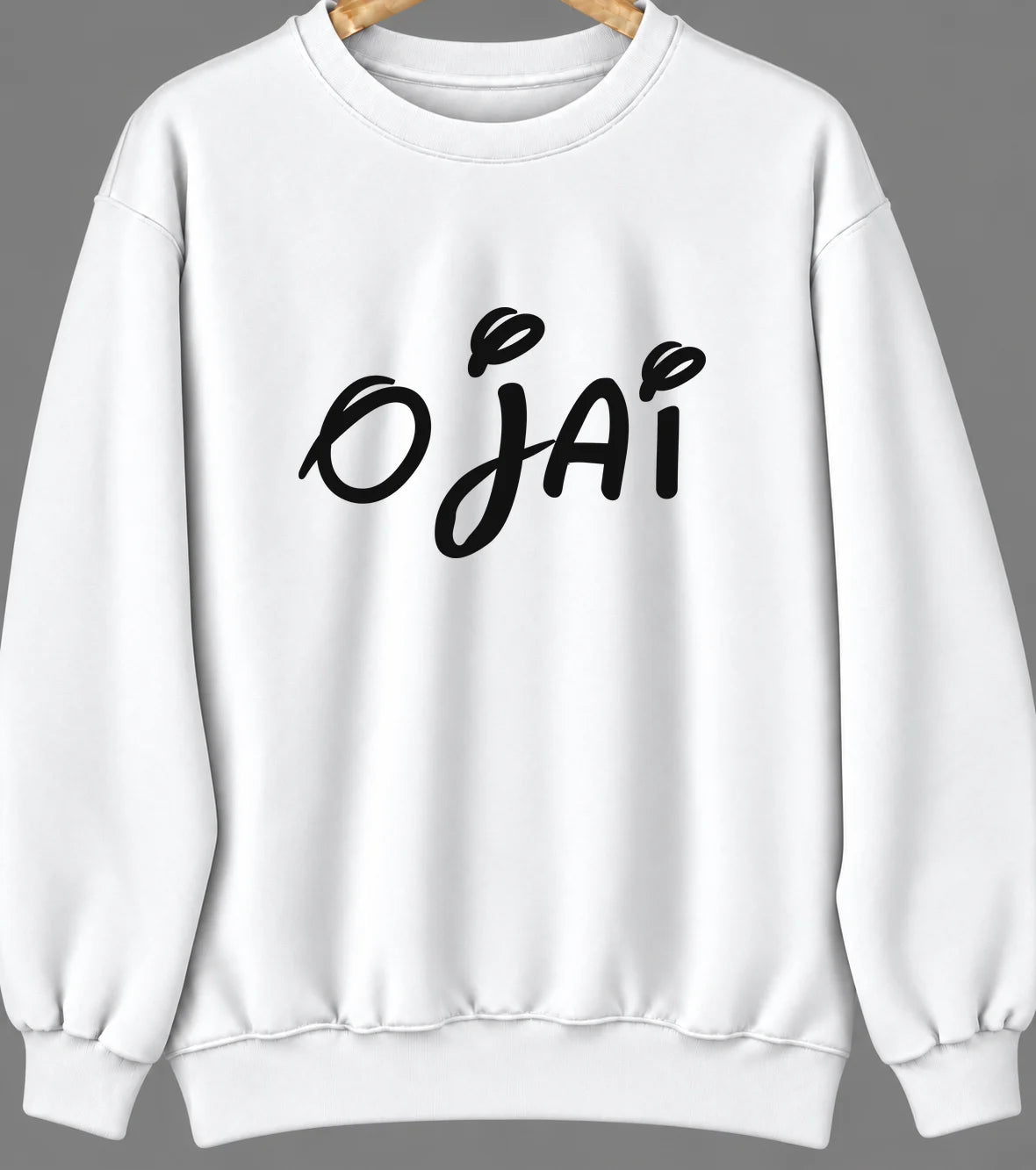Ojai, California Hometown Crewneck — White