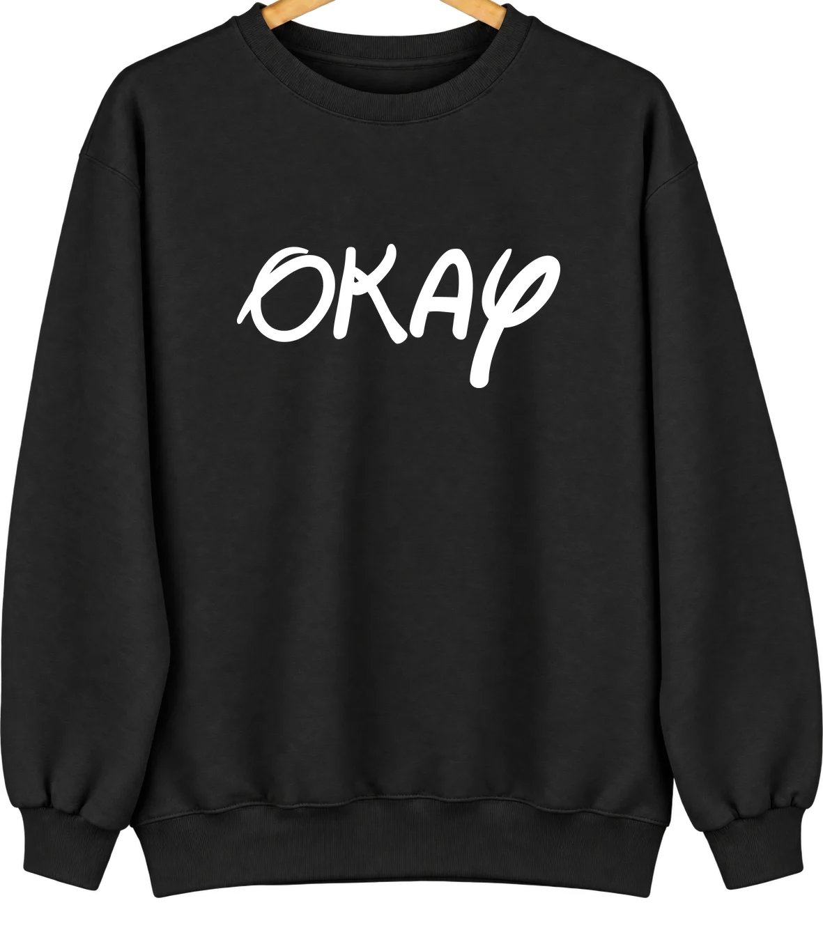 Okay, Oklahoma Hometown Crewneck — Black