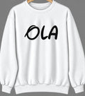 Ola, South Dakota Hometown Crewneck — White
