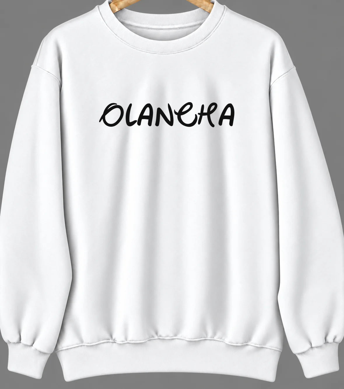 Olancha, California Hometown Crewneck — White