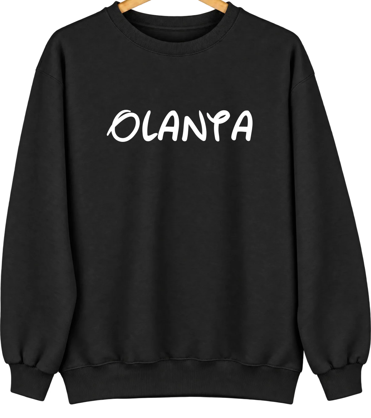 Olanta, South Carolina Hometown Crewneck — Black