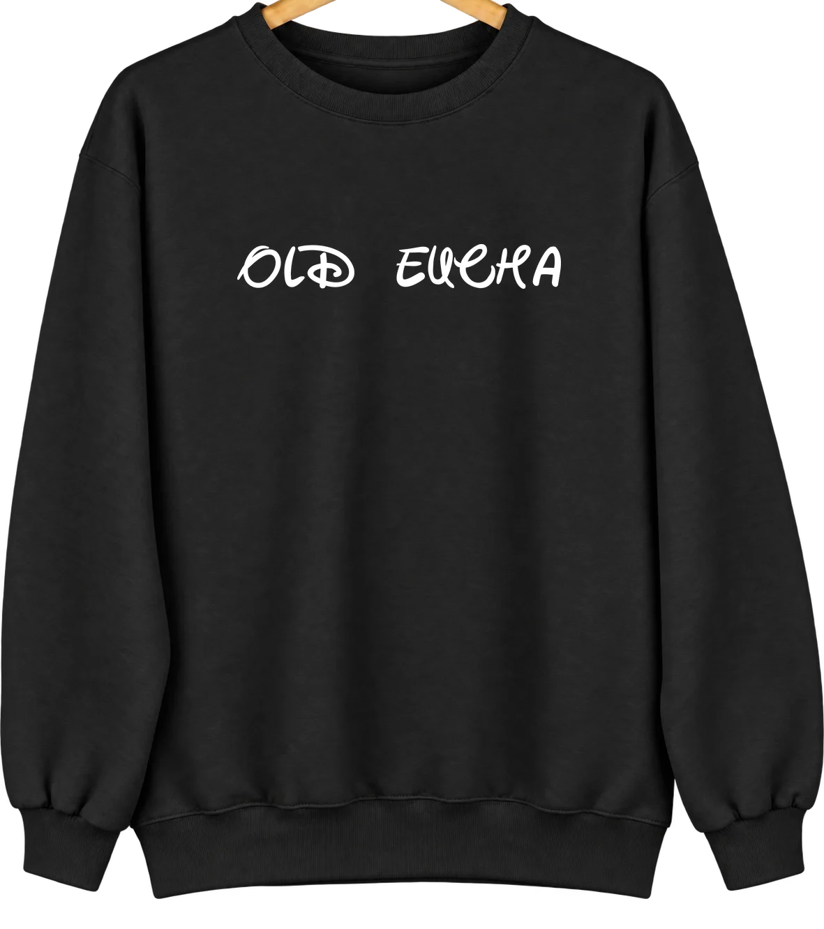Old Eucha, Oklahoma Hometown Crewneck — Black