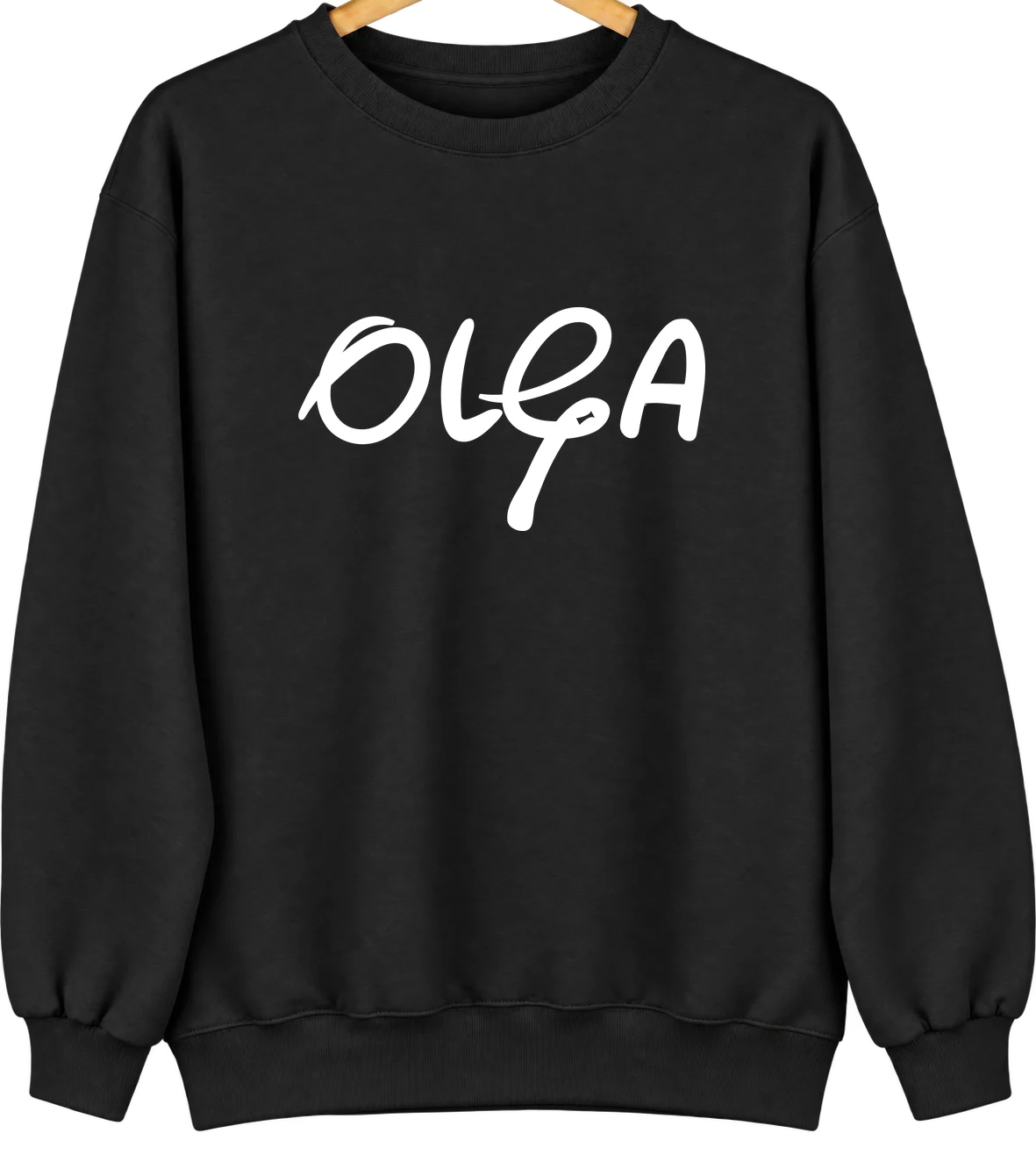Olga, Florida Hometown Crewneck — Black