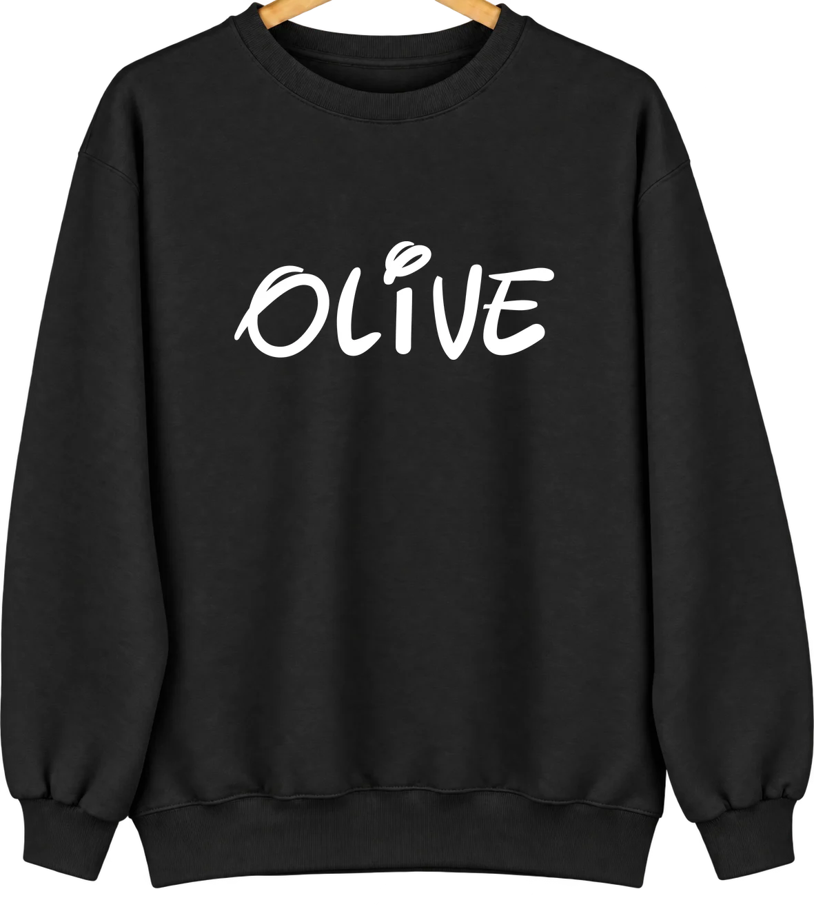 Olive, Oklahoma Hometown Crewneck — Black