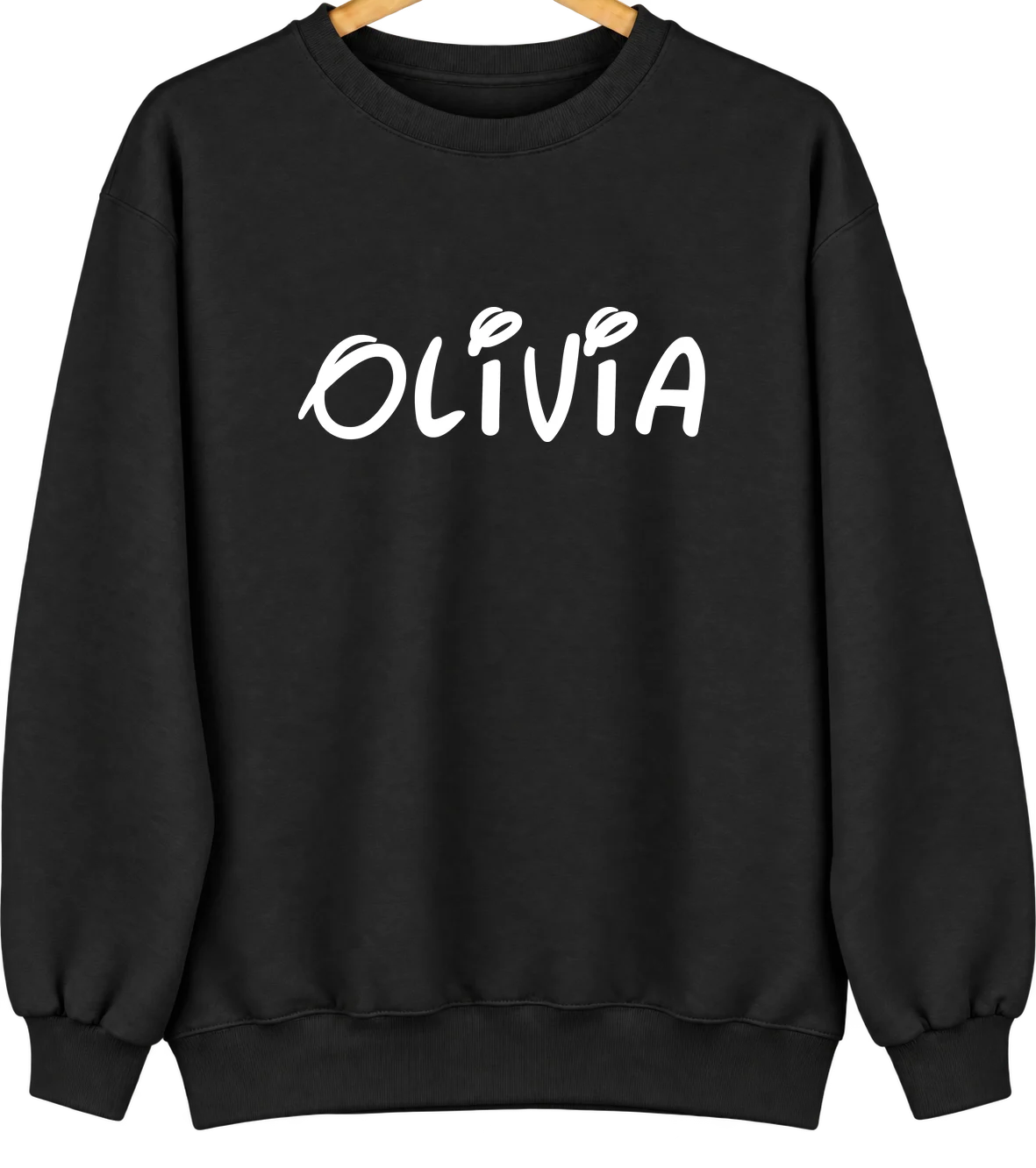 Olivia, Pennsylvania Hometown Crewneck — Black
