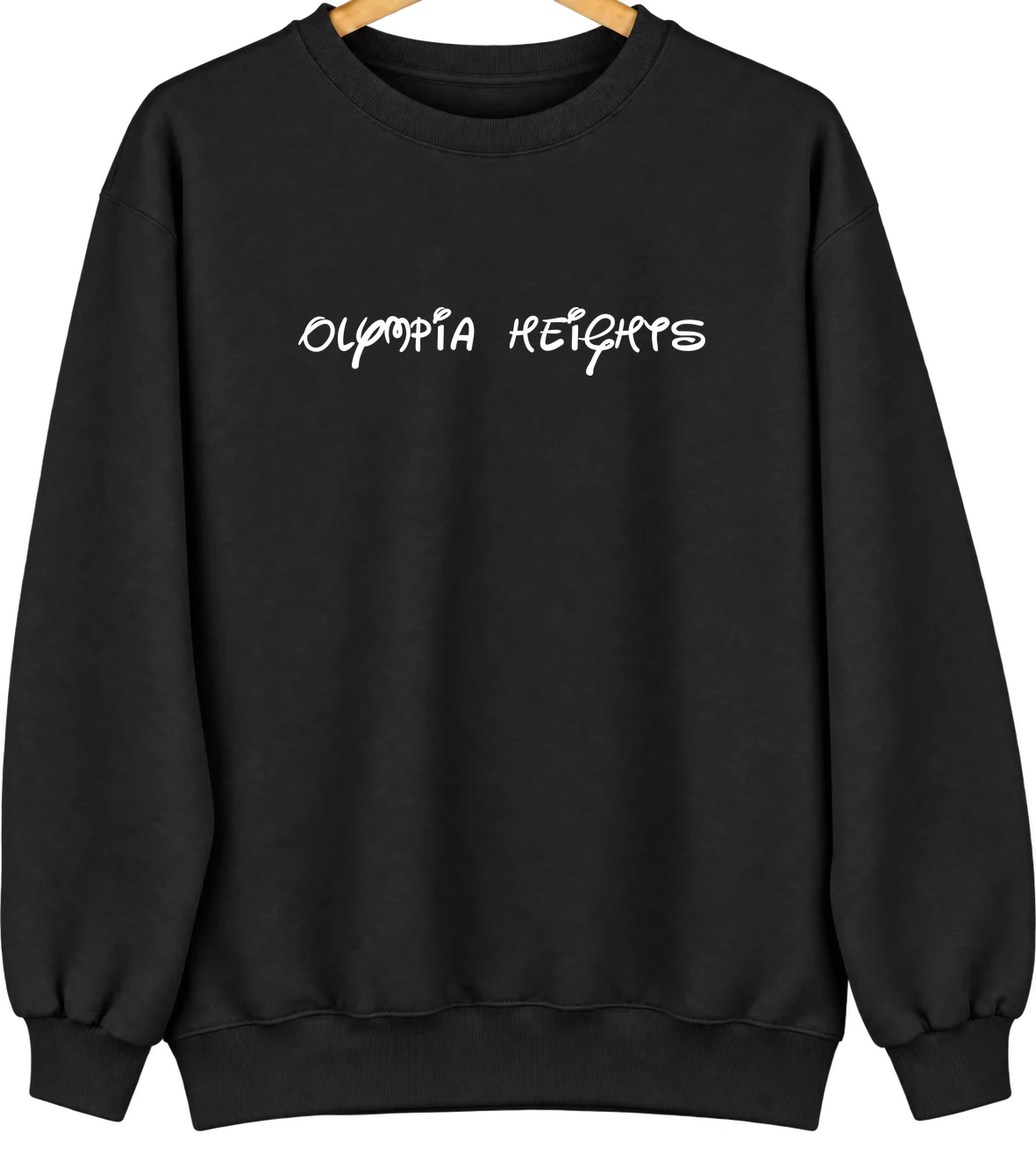 Olympia Heights, Florida Hometown Crewneck — Black