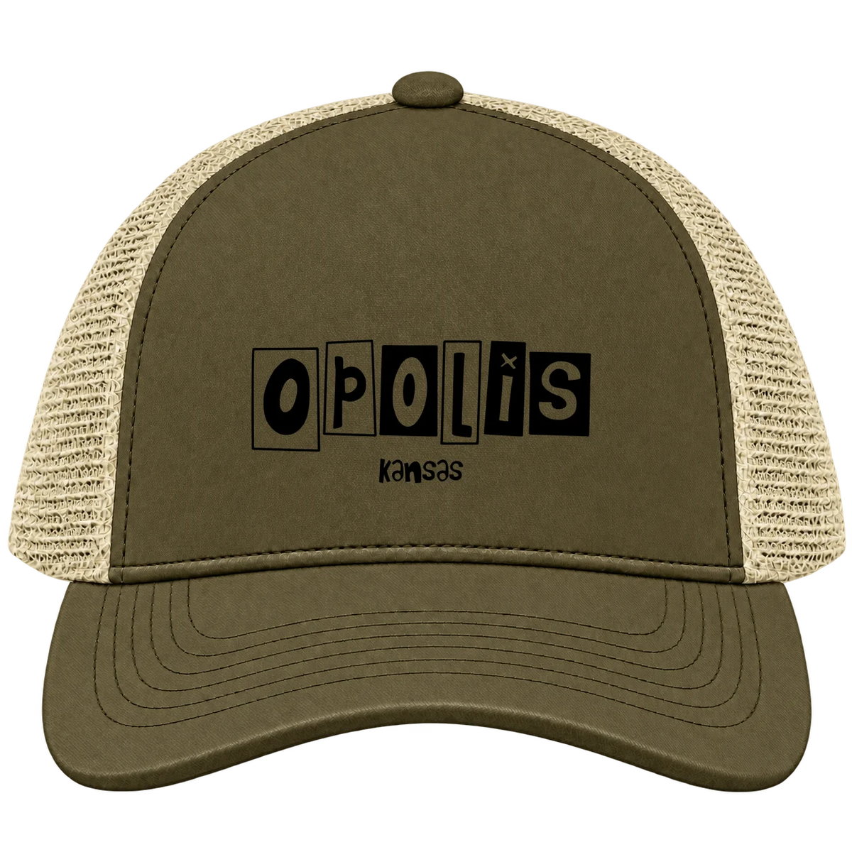 Opolis, Kansas Hometown Trucker Cap