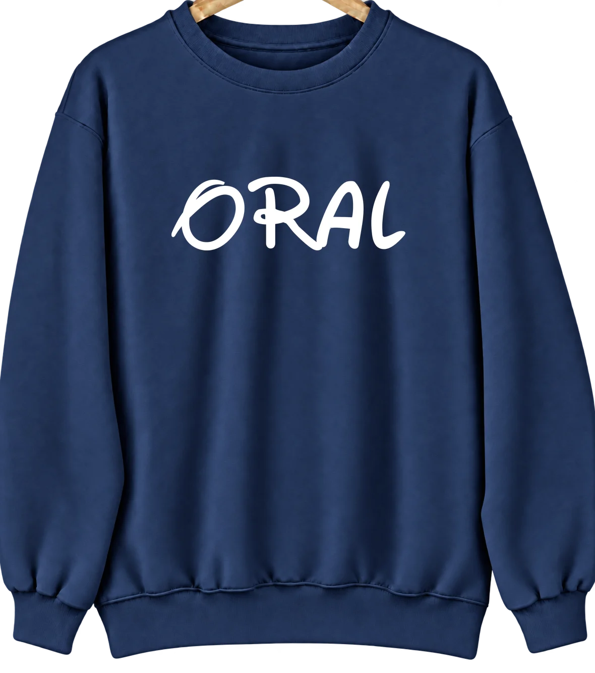 Oral, South Dakota Hometown Crewneck — Navy