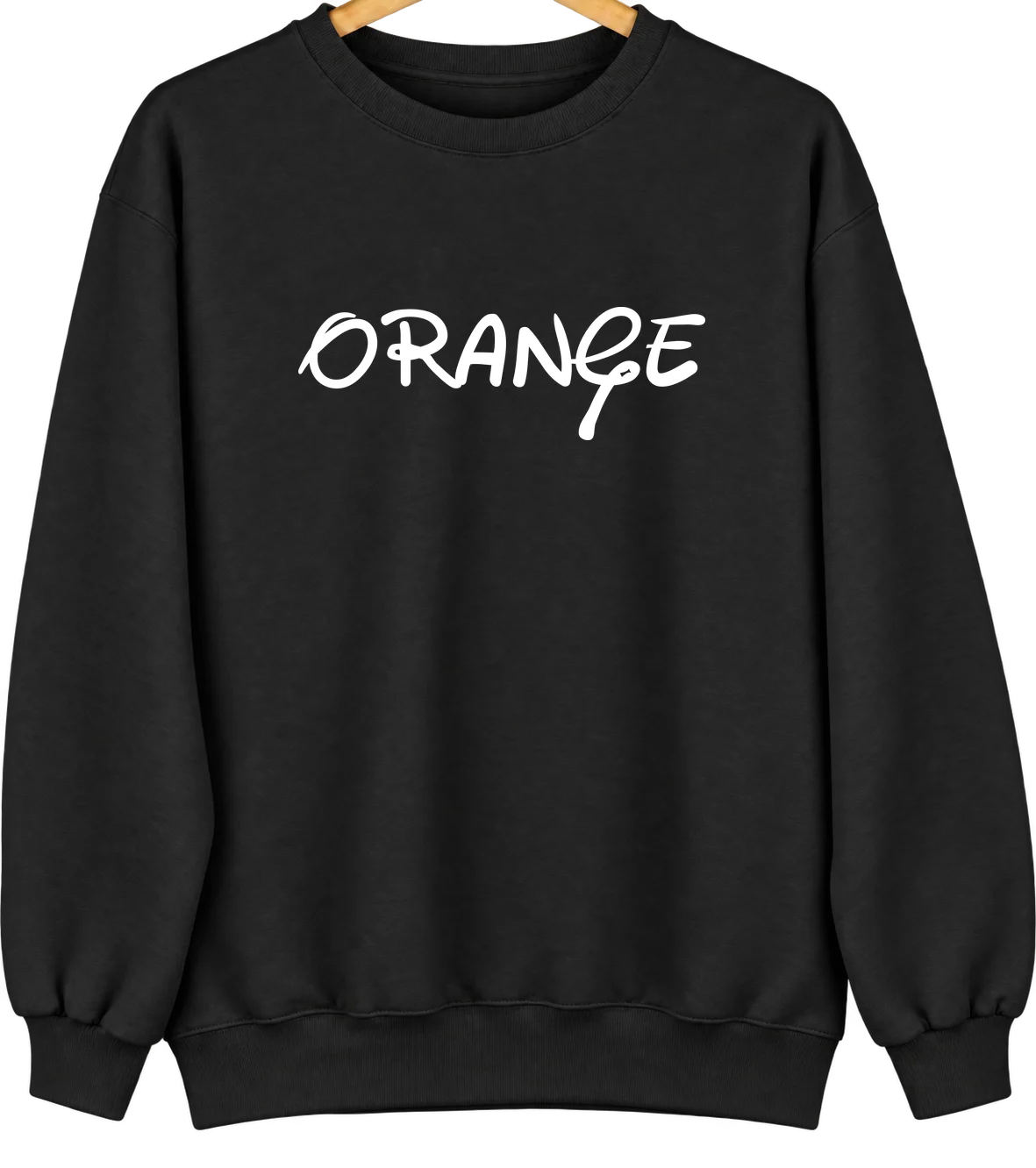 Orange, Connecticut Hometown Crewneck — Black