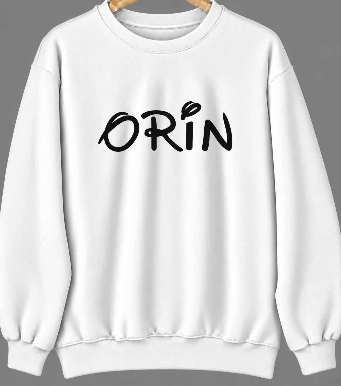 Orin, Wyoming Hometown Crewneck — White