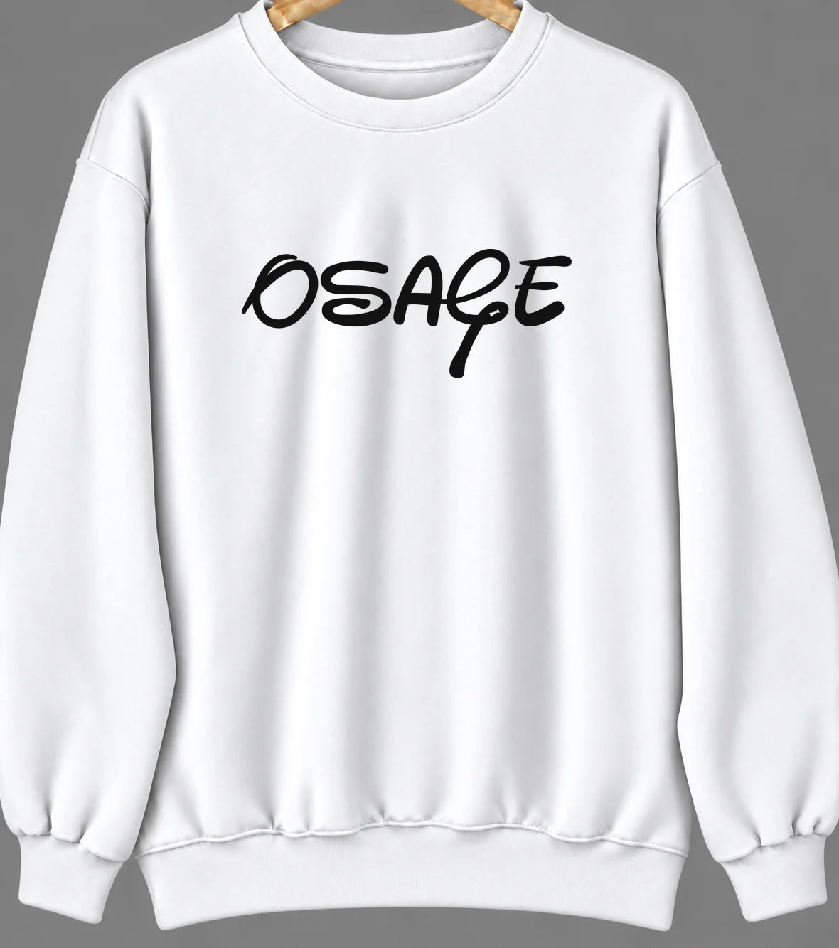 Osage, Iowa Hometown Crewneck — White
