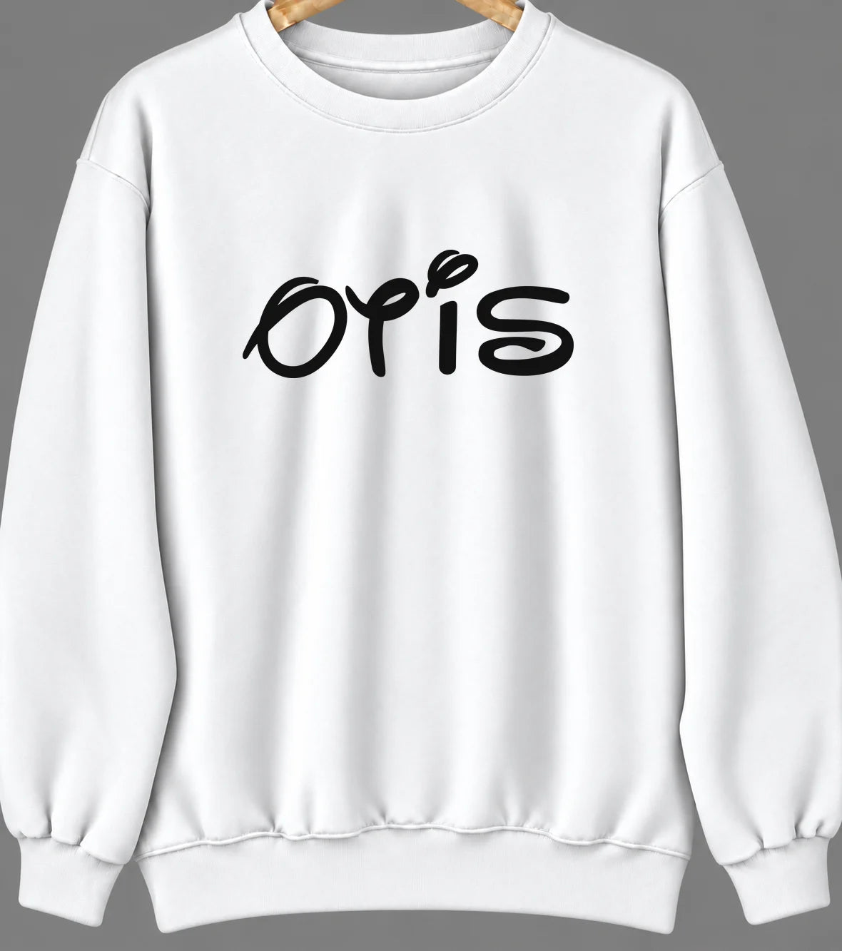Otis, Kansas Hometown Crewneck — White