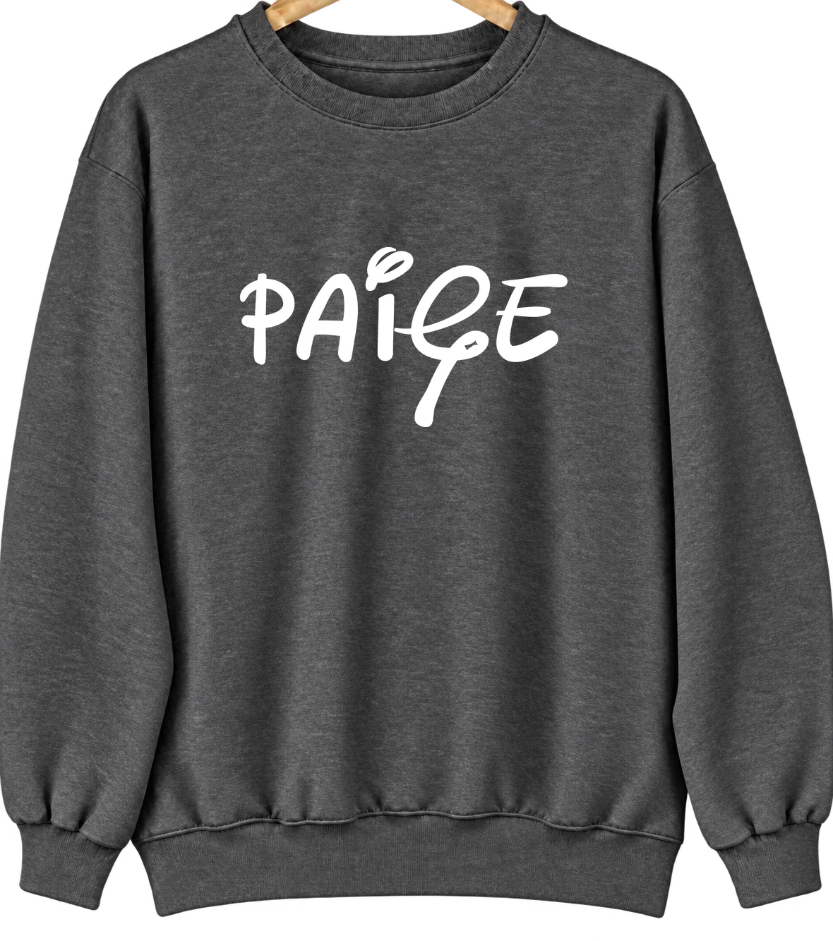Paige, Texas Hometown Crewneck — Dark Heather