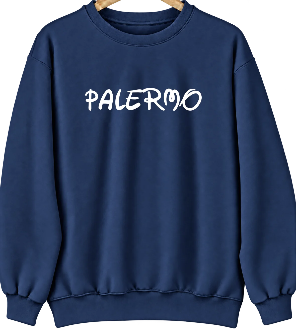 Palermo, New Jersey Hometown Crewneck — Navy