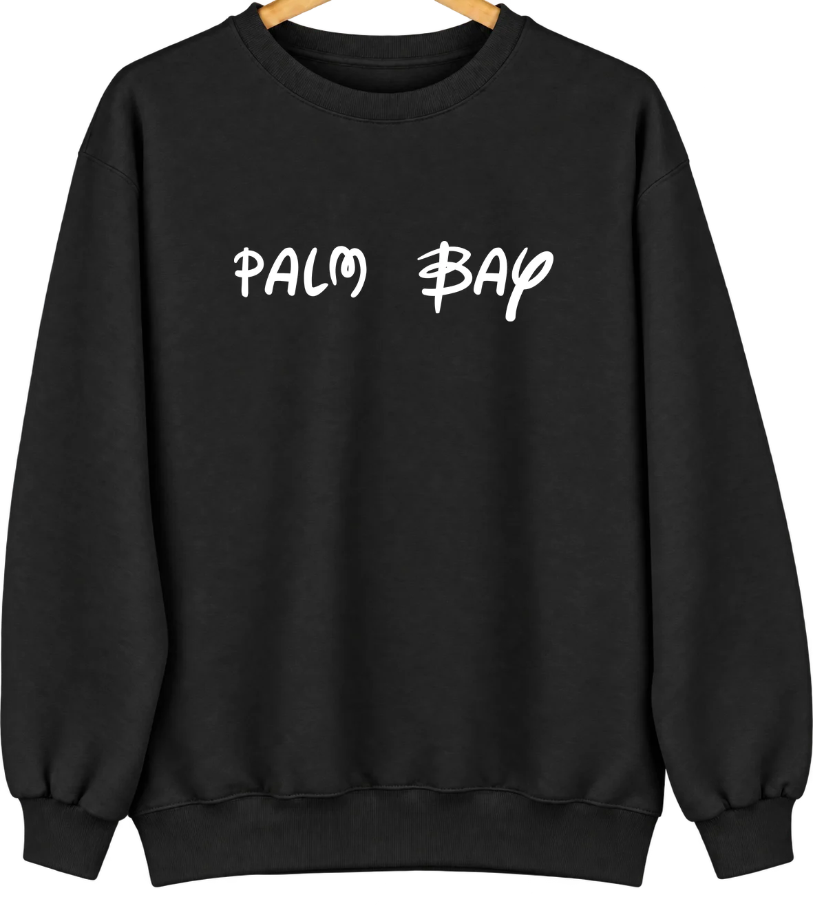 Palm Bay, Florida Hometown Crewneck — Black