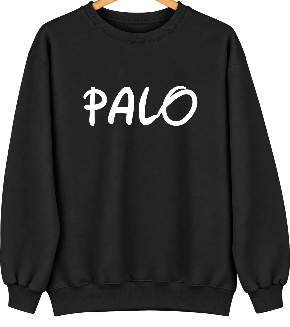 Palo, Iowa Hometown Crewneck — Black